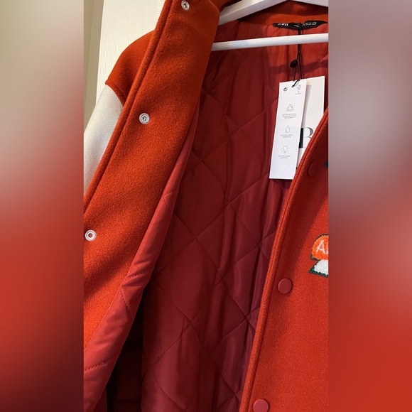 Zara classic faux bomber jacket - Picture 4 of 6